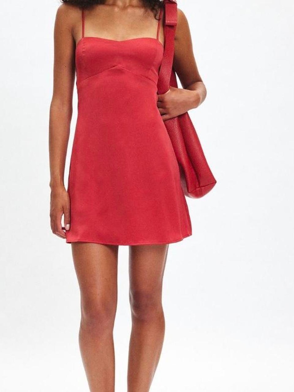 Urban Outfitters Bella Bow-Back Satin Mini Dress